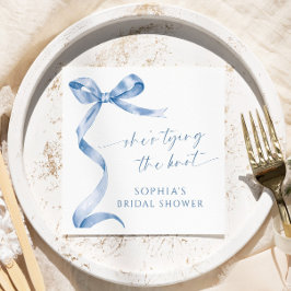 Servilleta De Papel Blue Bow está atando la ducha nupcial