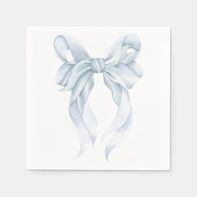 Servilleta De Papel Blue Bow Napkin (Anverso)