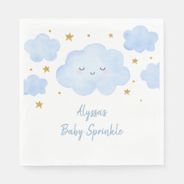 Servilleta De Papel Blue Boy Cloud Stars Baby Sprinkle
