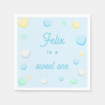 Blue Boy Sweet One First Birday Napkins