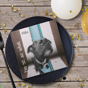 Servilleta De Papel Blue Brown Gracioso 50° Perro cerrar