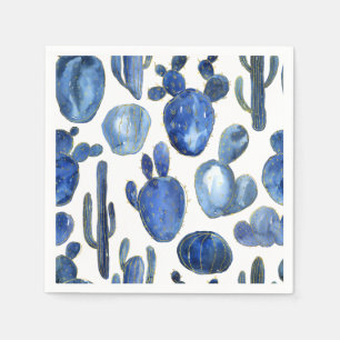 Servilleta De Papel Blue Cactus Moda del Desierto de Oro Viaje al Suro
