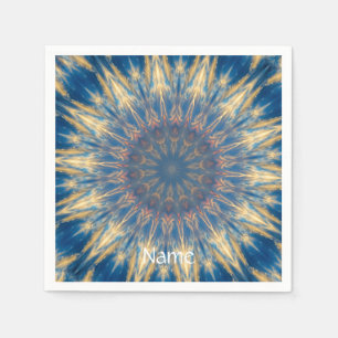 Servilleta De Papel Blue Chakra Kaleidoscope Thunder_Cove