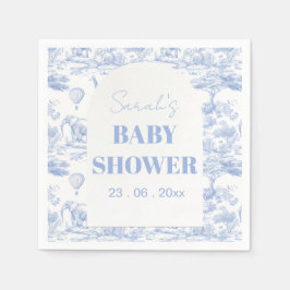 Servilleta De Papel Blue Chinoiserie Toile de Jouy Baby Shower
