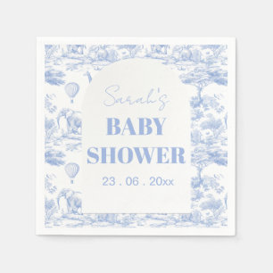 Servilleta De Papel Blue Chinoiserie Toile de Jouy Baby Shower