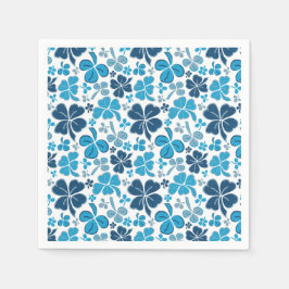 Servilleta De Papel Blue Clover Shamrock Pattern St.