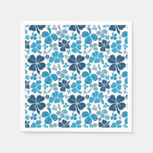 Servilleta De Papel Blue Clover Shamrock Pattern St.