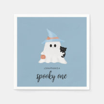 Blue Cute Ghost Halloween Spookone Un Cumpleaños