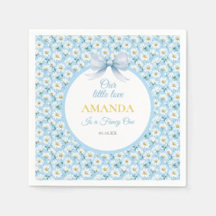 Servilleta De Papel Blue Daisy Flower Fancy ONE Chica Cumpleaños