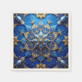 Servilleta De Papel Blue Decorative Holiday Napkin