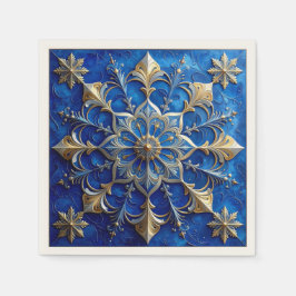 Servilleta De Papel Blue Decorative Holiday Napkin