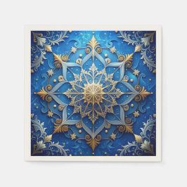 Servilleta De Papel Blue Decorative Holiday Napkin