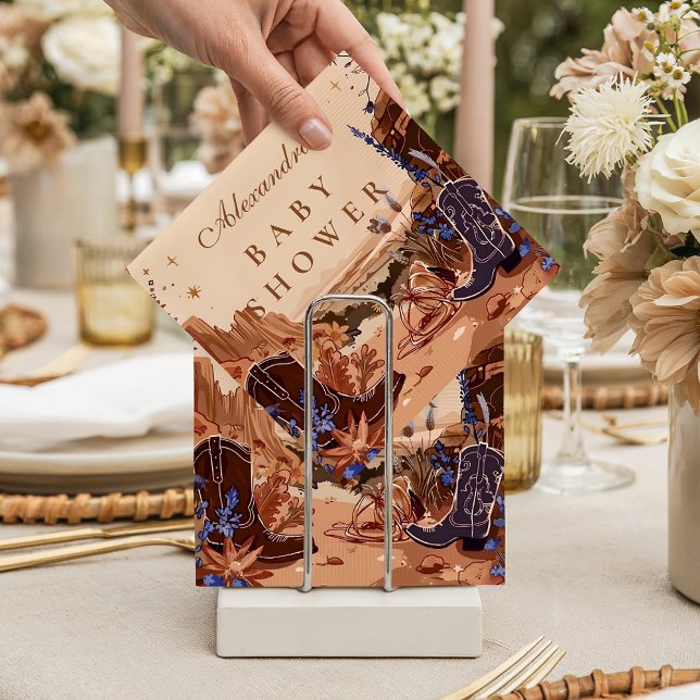 Servilleta De Papel Blue Desert Western Baby Shower (Subido por el creador)
