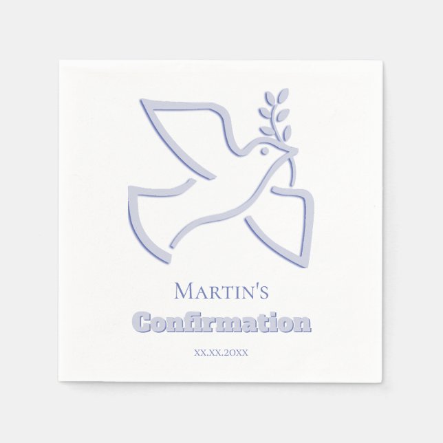 Servilleta De Papel blue dove Confirmation (Anverso)
