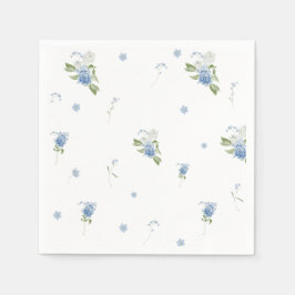 Servilleta De Papel Blue Floral Boy Baby in Bloom Baby Shower