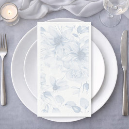 Servilleta De Papel Blue Floral Wedding Guest Towels for Table