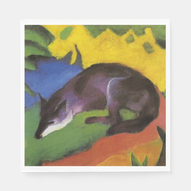 Servilleta De Papel Blue Fox (de Franz Marc) (Anverso)