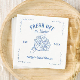 Servilleta De Papel Blue Fresh Off The Market Bridal Shower