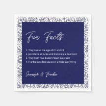 Blue Fun Hacts Coctail Napkins