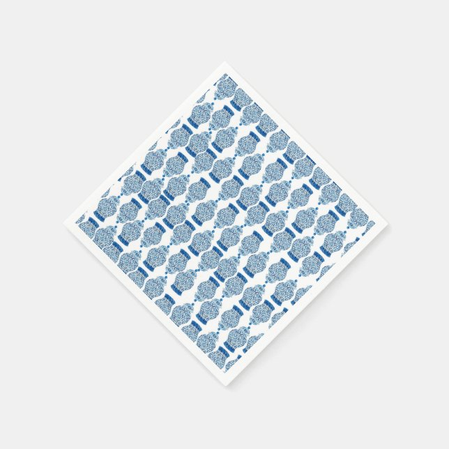 Servilleta De Papel Blue Ginger Jar Throw Blanket (Borde)
