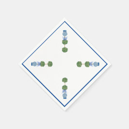 Servilleta De Papel Blue Ginger Jars Jar Topiary Vine