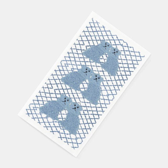 Servilleta De Papel Blue Ginger Jars Staffordshire Dogs Paper Invitado (Esquina)