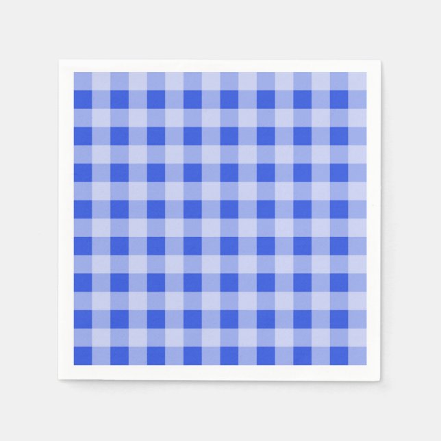 Servilleta De Papel Blue Gingham (Anverso)