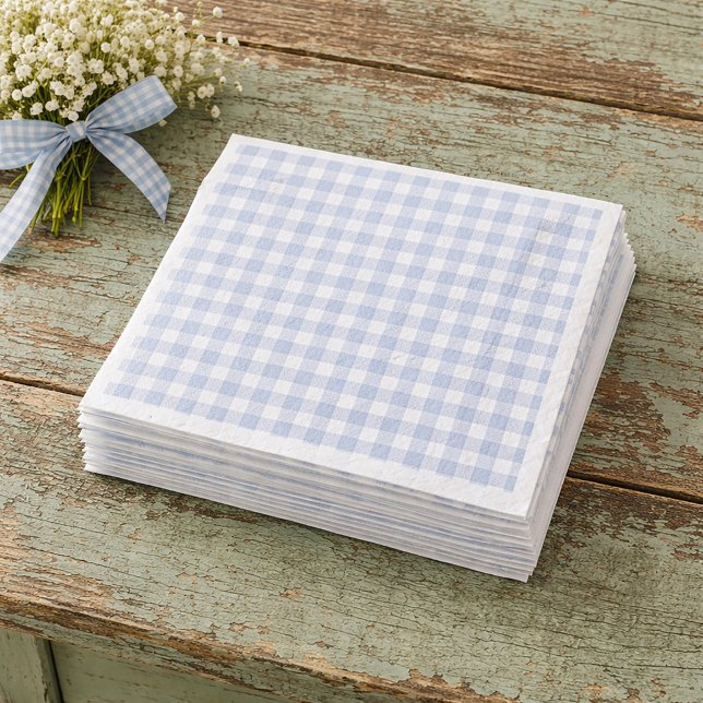 Servilleta De Papel Blue Gingham Paper Napkins (Subido por el creador)