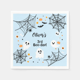Servilleta De Papel Blue Halloween Cute Ghost Boo-Day Party