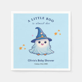 Servilleta De Papel Blue Halloween Un Pequeño Boo Baby Shower