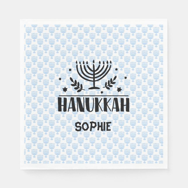 Servilleta De Papel Blue Hanukkah (Anverso)