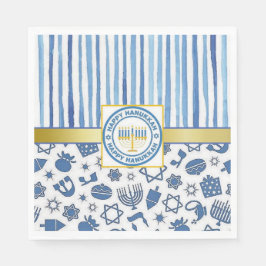 Servilleta De Papel Blue Hanukkah