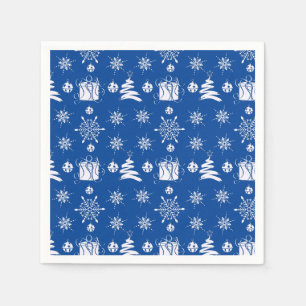 Servilleta De Papel Blue Happy xmas glitter luxe background