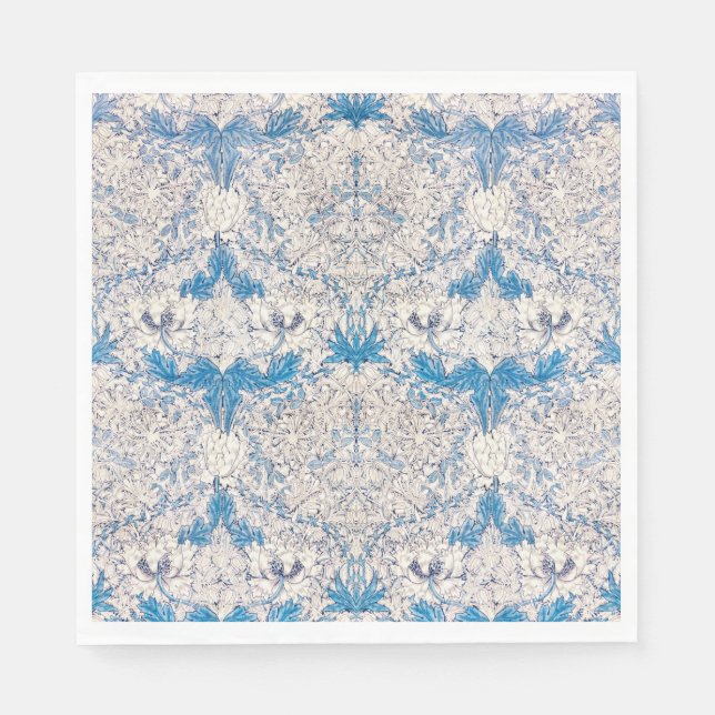 Servilleta De Papel Blue Honeysuckle (por William Morris) (Anverso)