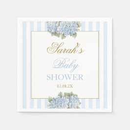Servilleta De Papel Blue Hydrangea Baby Shower