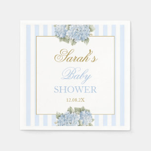 Servilleta De Papel Blue Hydrangea Baby Shower