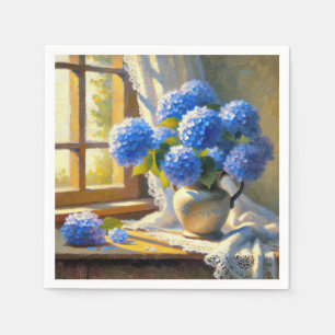 Servilleta De Papel Blue Hydrangea Bouquet
