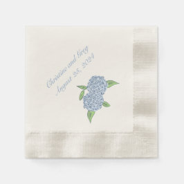 Servilleta De Papel Blue Hydrangea Classic Boda Bridal Shower