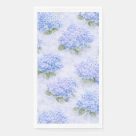 Servilleta De Papel Blue Hydrangea Floral Paper Guest Towels