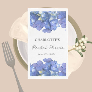 Servilleta De Papel Blue Hydrangea Petals Ducha Bridal Personalizada