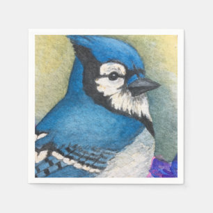 Servilleta De Papel Blue Jay Paper Napkins Bird Art Bluejay
