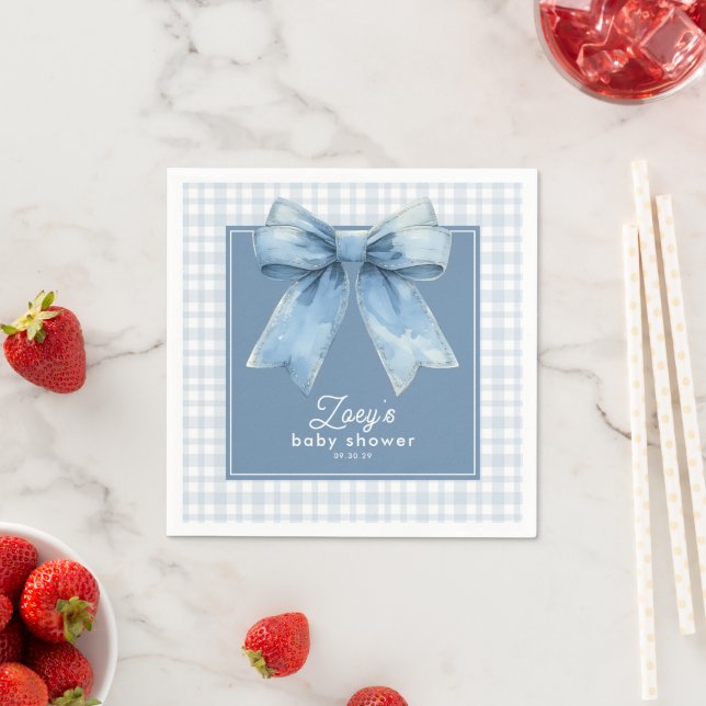 Servilleta De Papel Blue Jean Baby Baby Shower Paper Napkin (In situ)