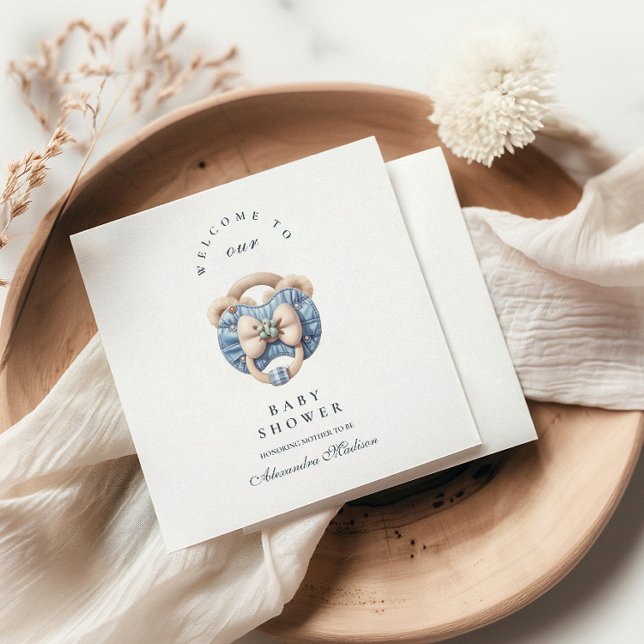 Servilleta De Papel Blue Jean Baby Denim Baby Shower (Subido por el creador)