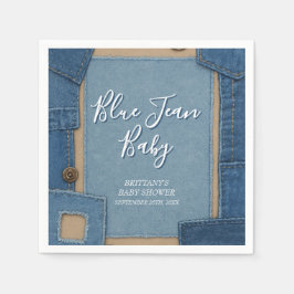 Servilleta De Papel Blue Jean Baby Denim Baby Shower