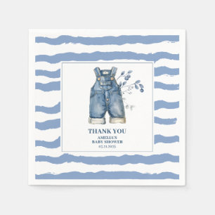 Servilleta De Papel Blue jean baby Denim country Ducha bebé