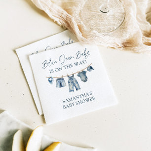 Servilleta De Papel Blue Jean Baby Shower, Baby Shower occidental