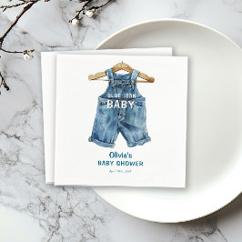 Servilleta De Papel Blue Jean Boy Western Baby Shower