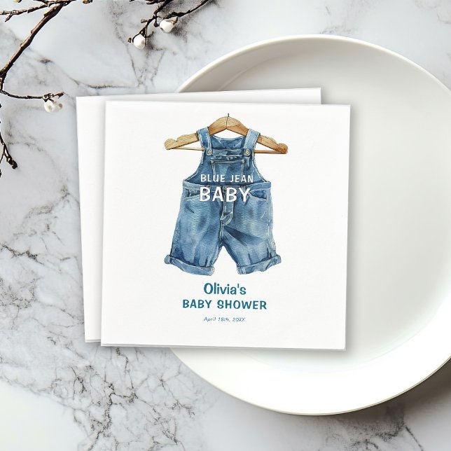 Servilleta De Papel Blue Jean Boy Western Baby Shower (Subido por el creador)