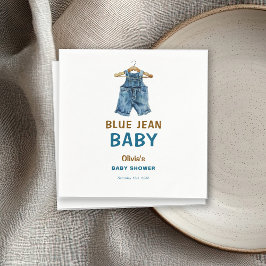 Servilleta De Papel Blue Jean Boy Western Baby Shower
