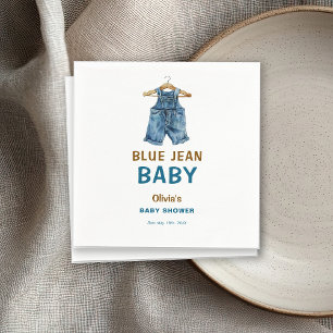 Servilleta De Papel Blue Jean Boy Western Baby Shower